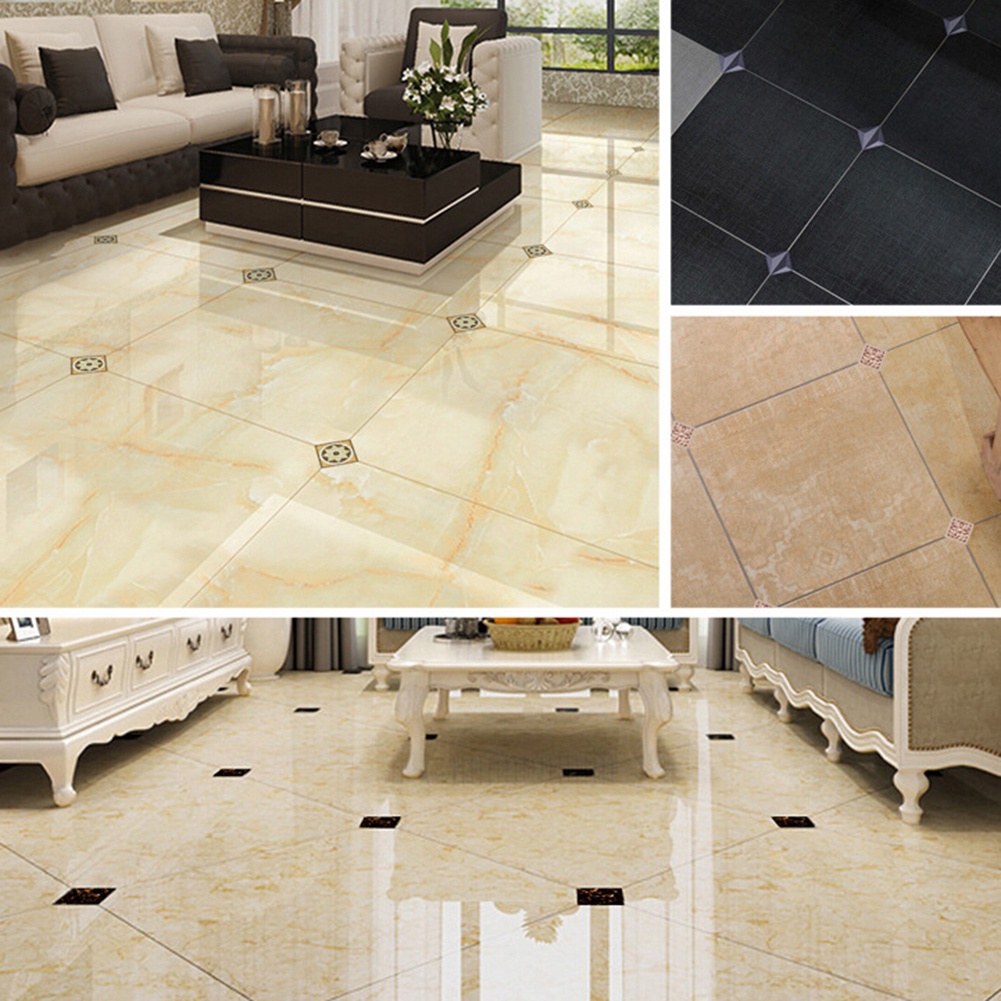 Set 10 Miếng Dán Sàn Nhà Bằng PVC Chống Thấm Nước