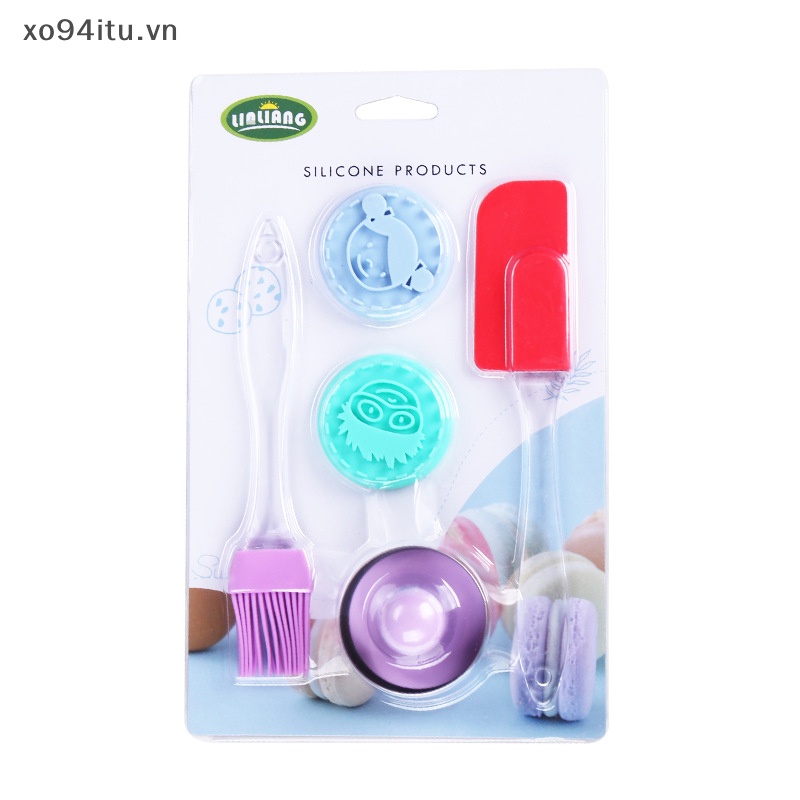 Bộ 6 Khuôn Cắt Bánh Quy Bằng Nhựa Họa Tiết Hoạt Hình 3D