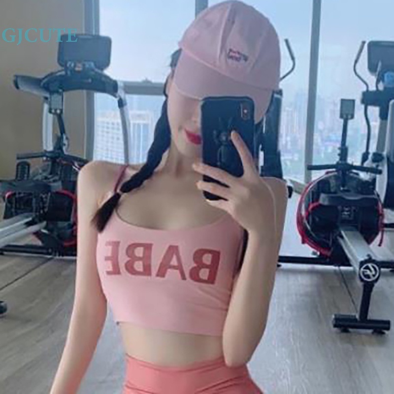 Set Áo Thun Ba Lỗ In Chữ + Chân Váy Ngắn Chống Trượt Thời Trang Nữ