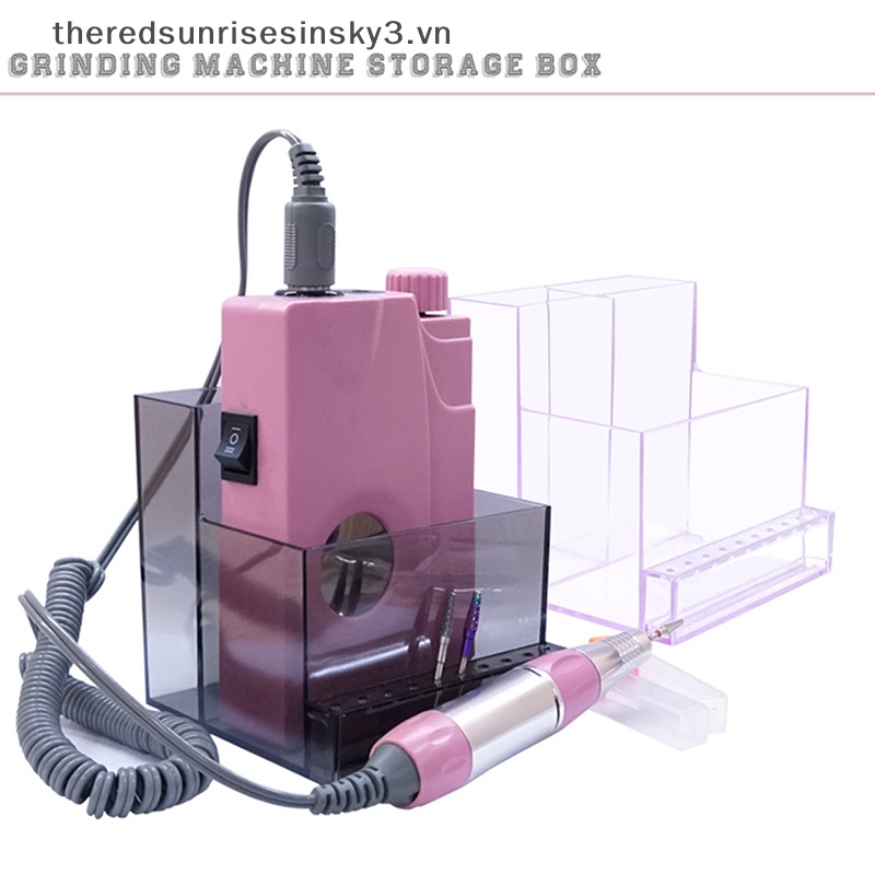 Giá Đỡ Mũi Khoan Móng Tay Bằng Nhựa 10 Lỗ Tiện Dụng