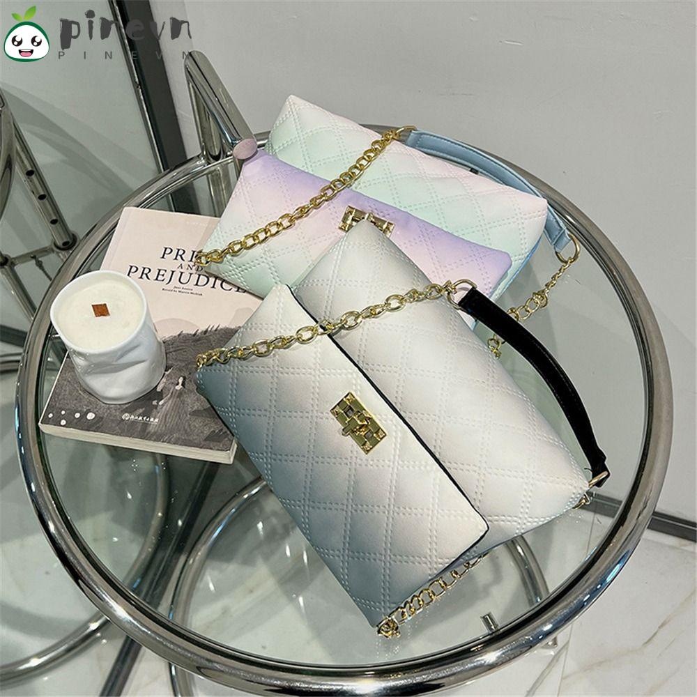 PINEVN Túi Xách Dây Xích Đeo Vai Màu Gradient