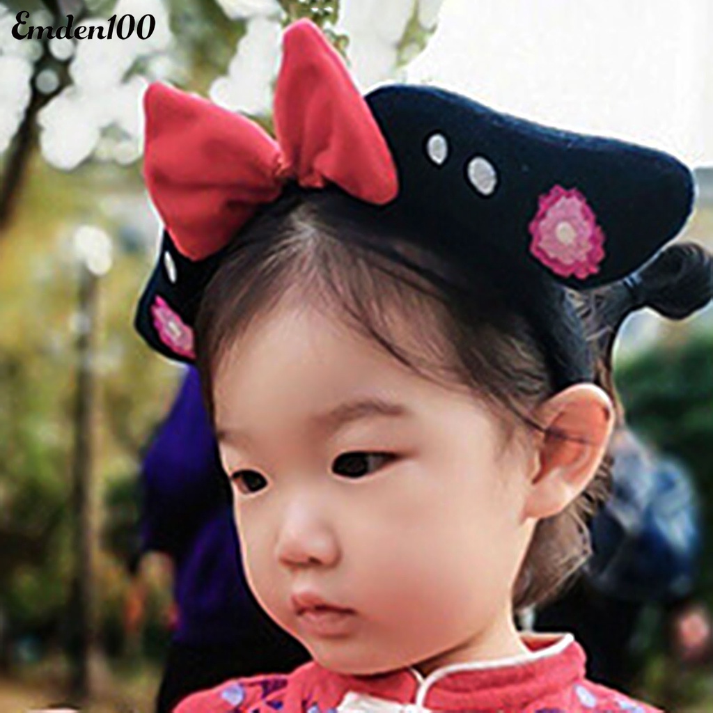 Băng Đô Cài Tóc Đính Hoa Tua Rua Hóa Trang Công Chúa Trung Hoa Cổ Điển