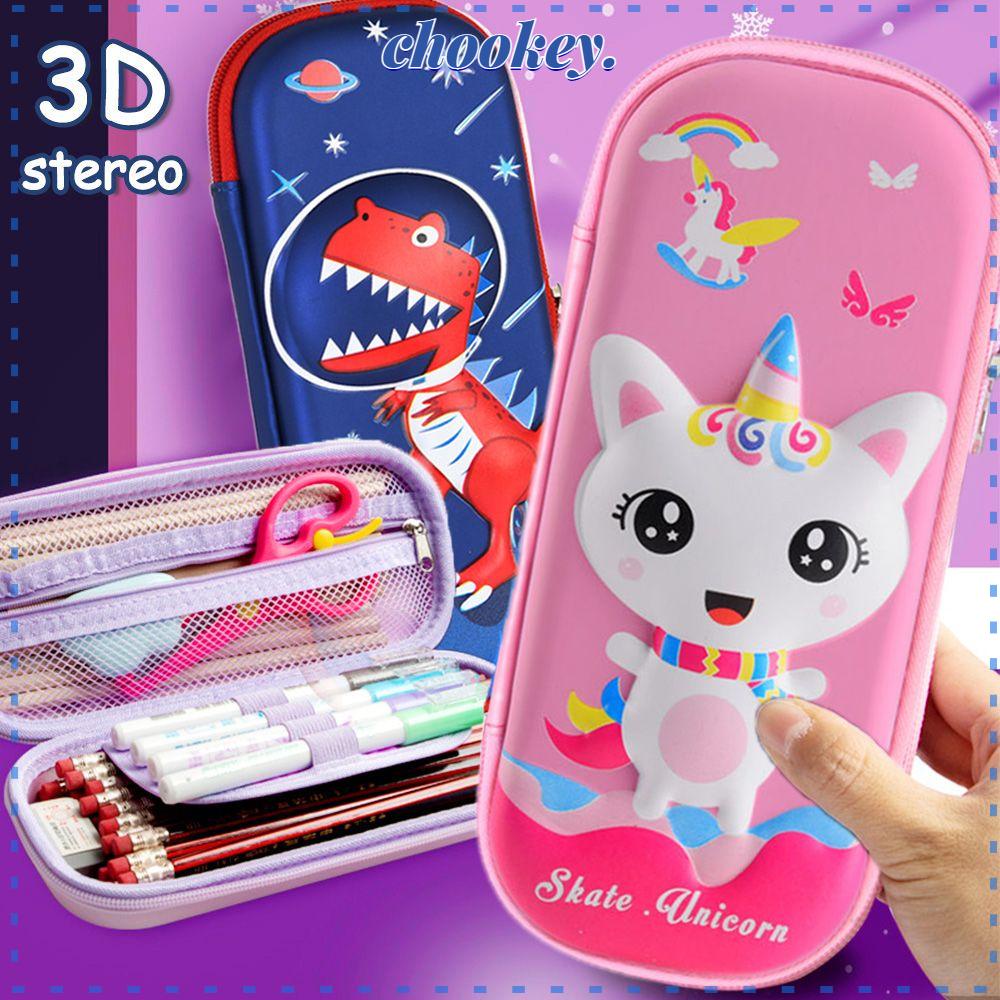 CHOOKEY Túi Đựng Bút EVA Chống Thấm Nước Họa Tiết Dễ Thương