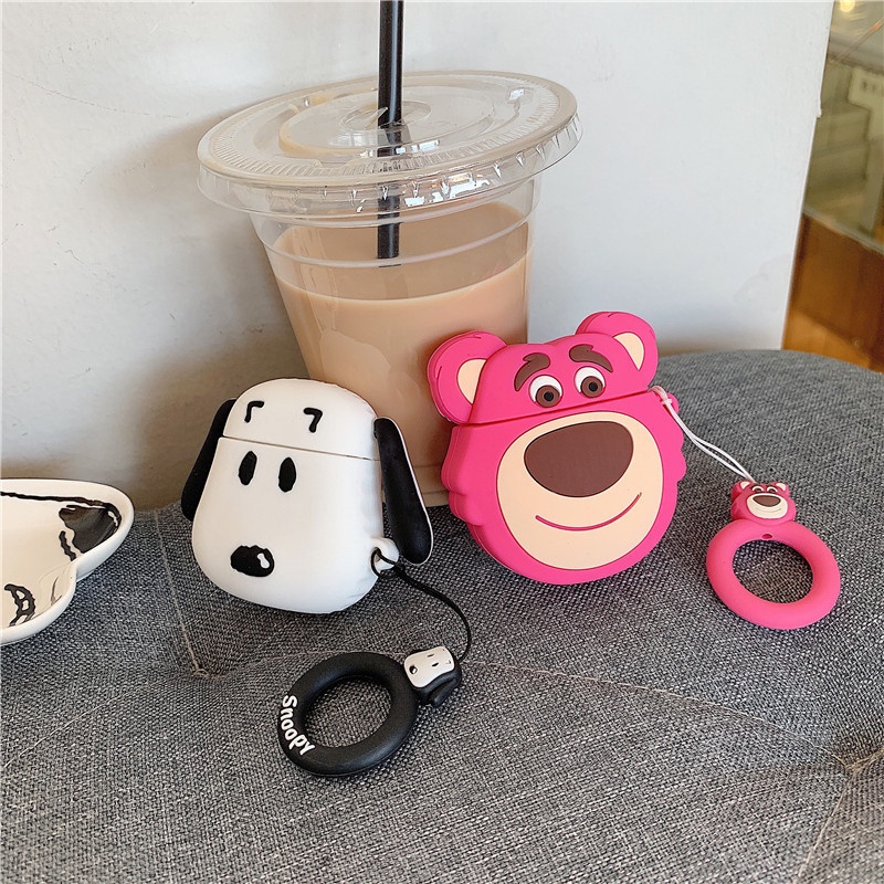 Vỏ Bảo Vệ Hộp Sạc Tai Nghe Airpods Bằng Silicon Họa Tiết Hoạt Hình Dễ Thương