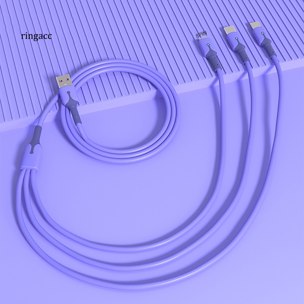 Cáp Sạc / Truyền Dữ Liệu Đầu USB / Micro USB / 8Pin Có Đèn Báo Hiệu Cho Văn Phòng 5A Type-C