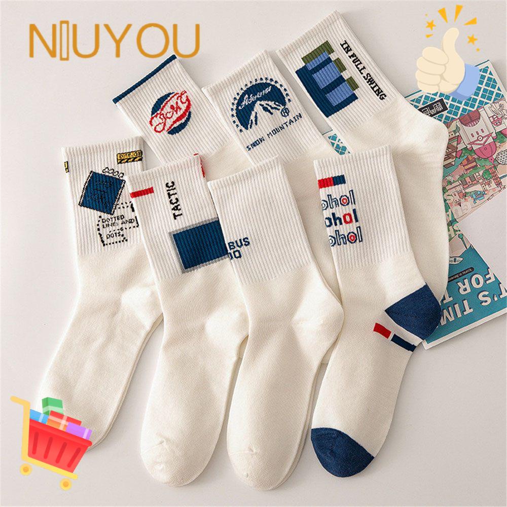 NIUYOU Tất Thể Thao Chất Liệu Cotton Thời Trang Mùa Thu Đông Dành Cho Nam