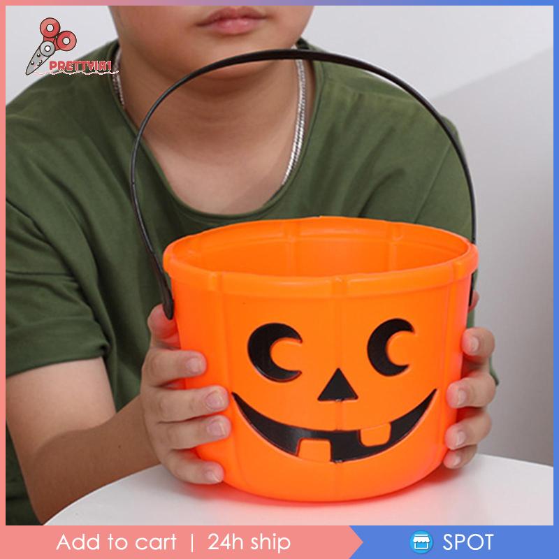 Xô Đựng Kẹo Có Tay Cầm Trang Trí Halloween