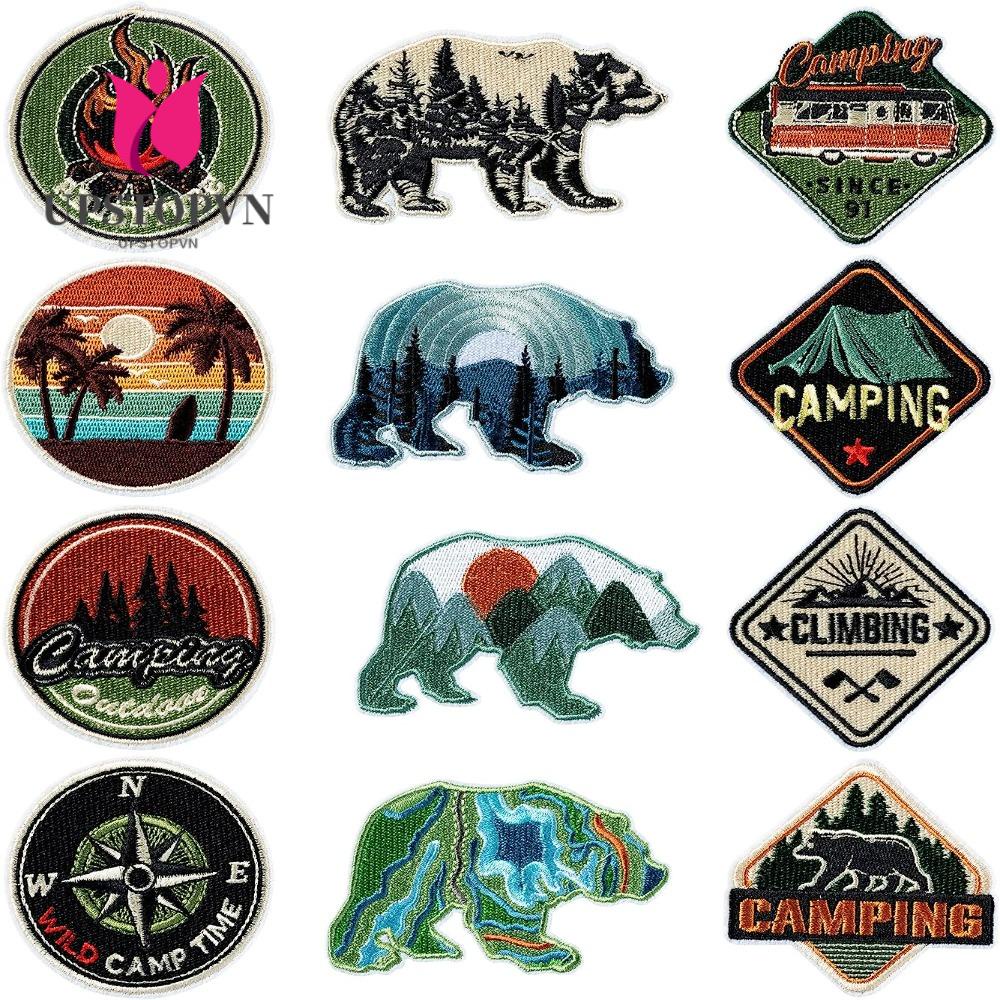 UPSTOPVN Bộ 12 Miếng Vá Bằng Sắt Dùng Cho Cắm Trại Leo Núi DIY