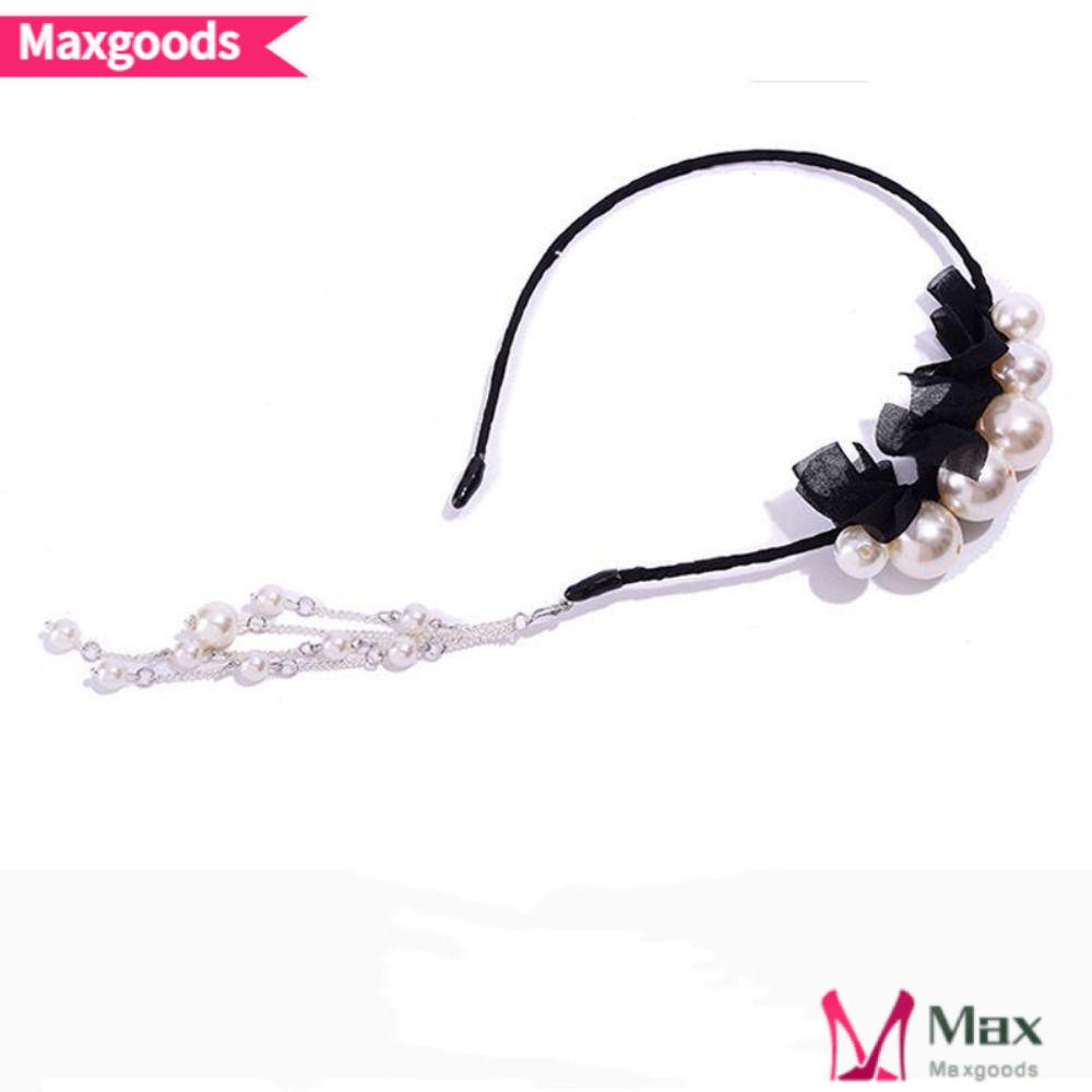 MAXG Băng Đô Cài Tóc Phối Tua Rua Thời Trang Cho Nữ