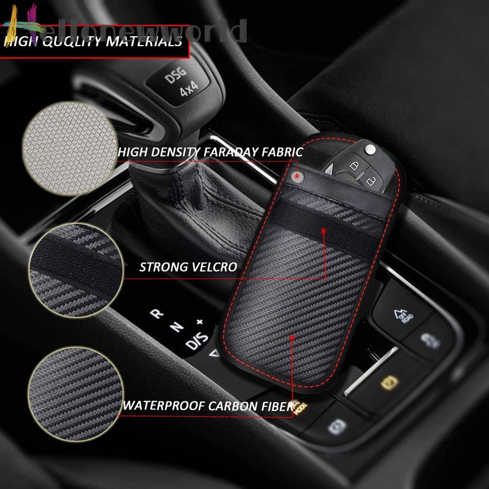 Set 2 Ốp Chìa Khóa Xe Hơi Bằng Sợi Carbon Cao Cấp