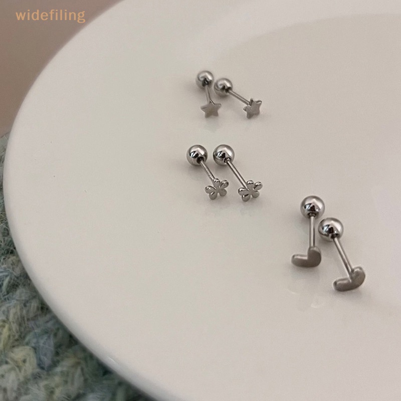1 Cặp Khuyên Tai Dạng Xoắn Ốc Hình Hoa / Ngôi Sao / Trái Tim Cho Nữ
