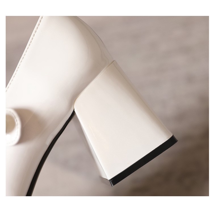 Giày cao gót 7cm đế vuông quai ngọc trẻ trung cute