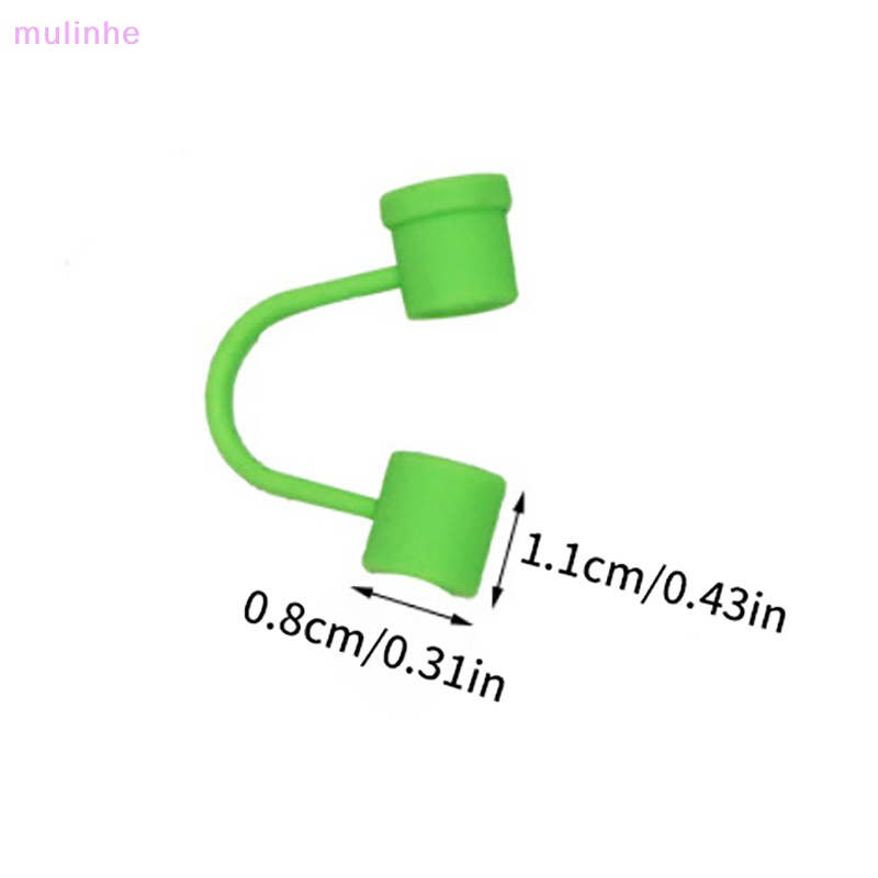 Set 10 Nắp Ống Hút Bằng Silicon Chống Bụi Có Thể Tái Sử Dụng