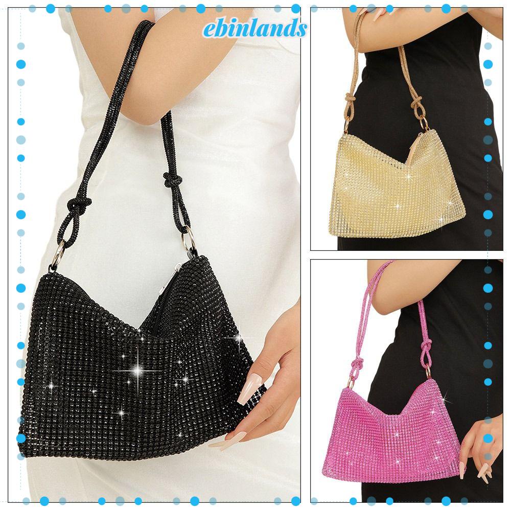 EBINLANDS Ví Cầm Tay Đính Kim Cương Giả Lấp Lánh Sang Trọng Cho Nữ