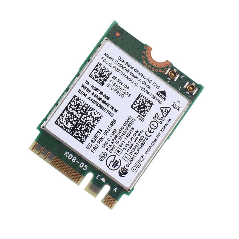 1 Thẻ WiFi AC7265 7265NGW FRU00JT469 802.11AC NGFF BT4.0 Thay Thế Cho Lenovo Thinkpad E550 E455 E555 Series