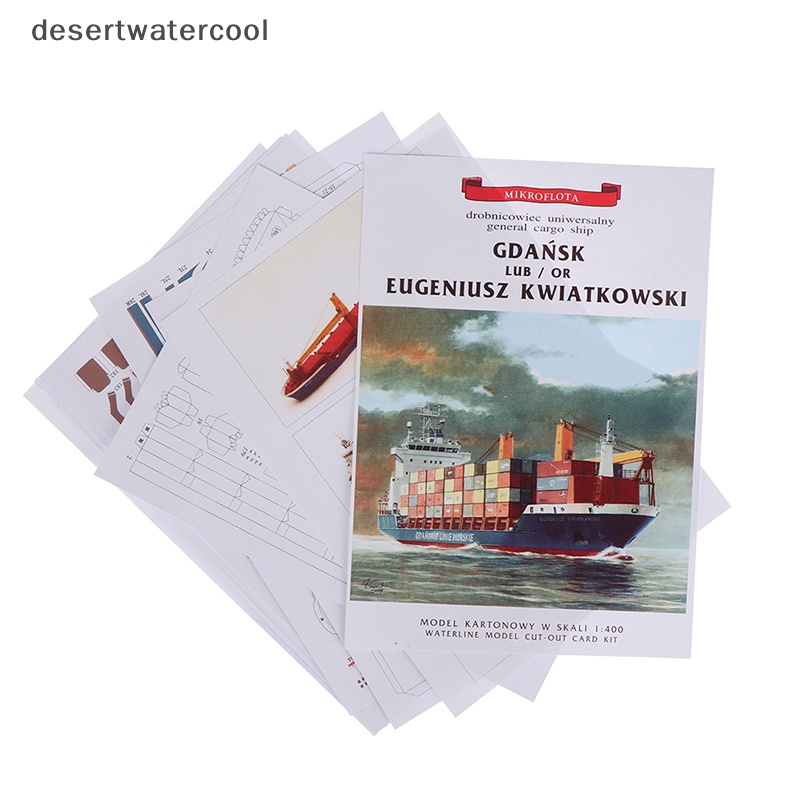 Bộ Thẻ Mô Hình Tàu Hàng Gdansk 3D Bằng Giấy Tỉ Lệ 1: 400