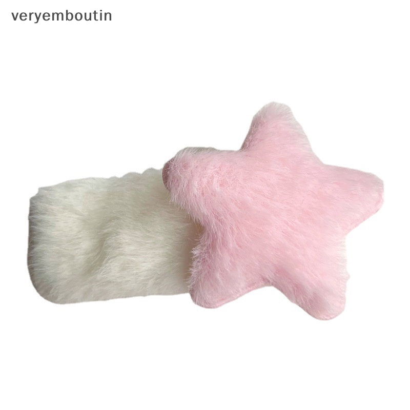 1 Kẹp Tóc Ngôi Sao Năm Cánh Phối Lông Dễ Thương Y2k