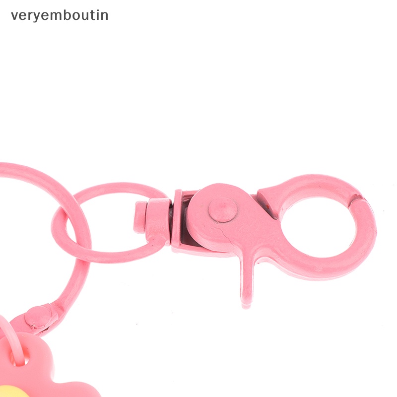 1 Móc Khóa Hình Bông Hoa Bằng Len Dễ Thương