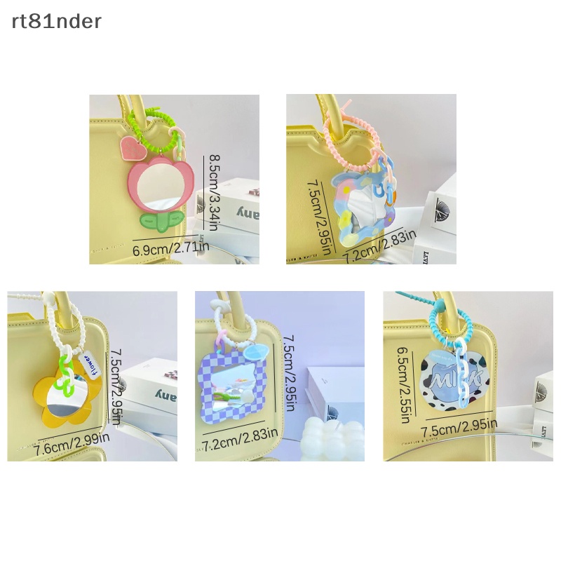 Rt Gương Trang Điểm Nhỏ Hình Hoa Tulip Kèm Móc Khóa Hoạt Hình Dễ Thương Cho Nữ