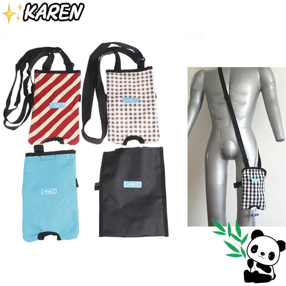 KAREN Túi Đi Vệ Sinh Đeo Vai 1000ML Bằng Vải Cotton Có Dây Đeo Đơn Giản Tiện Lợi Dành Cho Hoạt Động Ngoài Trời