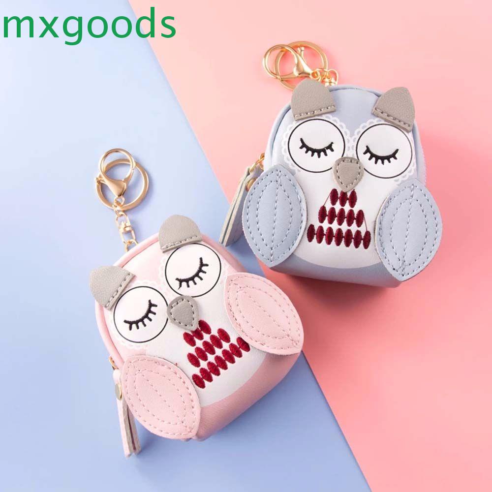 MXGOODS Ví Mini Đựng Thẻ / Chìa Khóa Họa Tiết Hoạt Hình Dễ Thương Cho Nữ