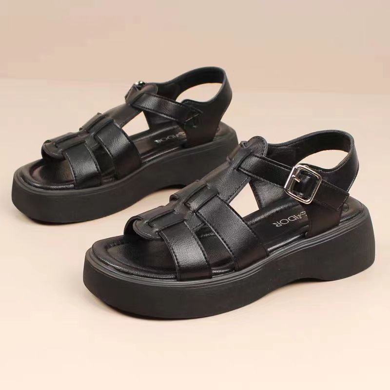 Giày Sandal Đế Mềm Thoáng Khí Thời Trang Mùa Hè 2023 Phong Cách Retro Cho Nữ