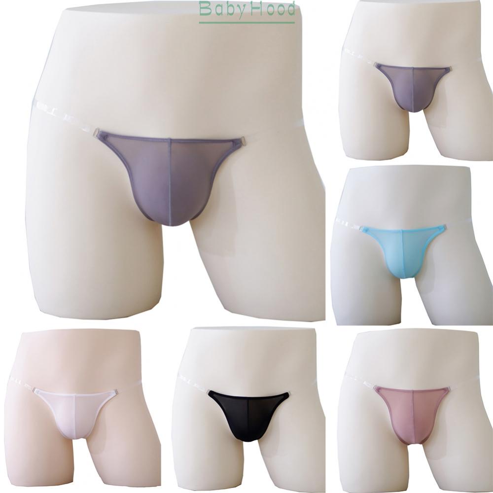 Men String Bulge Pouch Ice Silk Underwear Low Waist Thong Panties Lingerie#BBHOOD