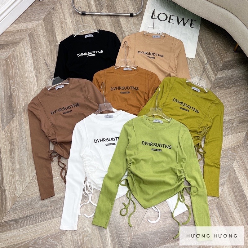 Áo Thun Tay Dài Thiết Kế Rút Dây Hai Bên Eo Cực Xinh TTSLT0040