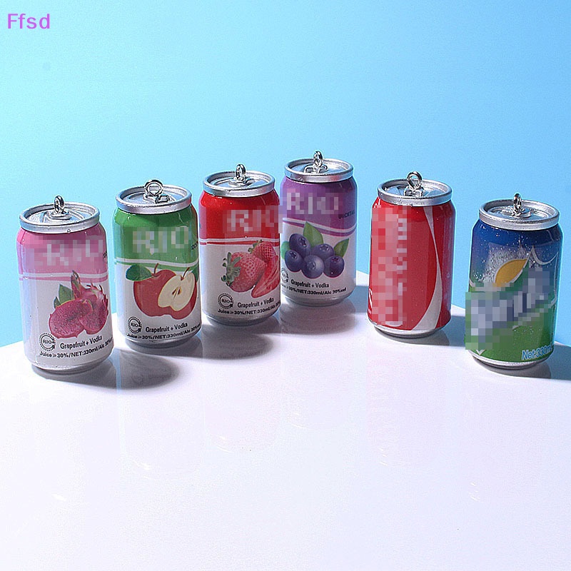 {Ffsd} 1 Móc Khóa Hình Lon Bia Mô Phỏng Trang Trí Ba Lô Mát Mẻ * Bán Chạy