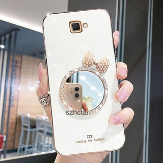 ốp lưng samsung j7 prime samsung j4 plus j6 plus samsung j4 samsung j6 j7 pro Ốp Điện Thoại Silicon Dẻo Mạ Gương Đính Nơ Và Ngọc Trai Cho samsung j7 prime samsung j4 plus j6 plus samsung j4 samsung j6 j7 pro