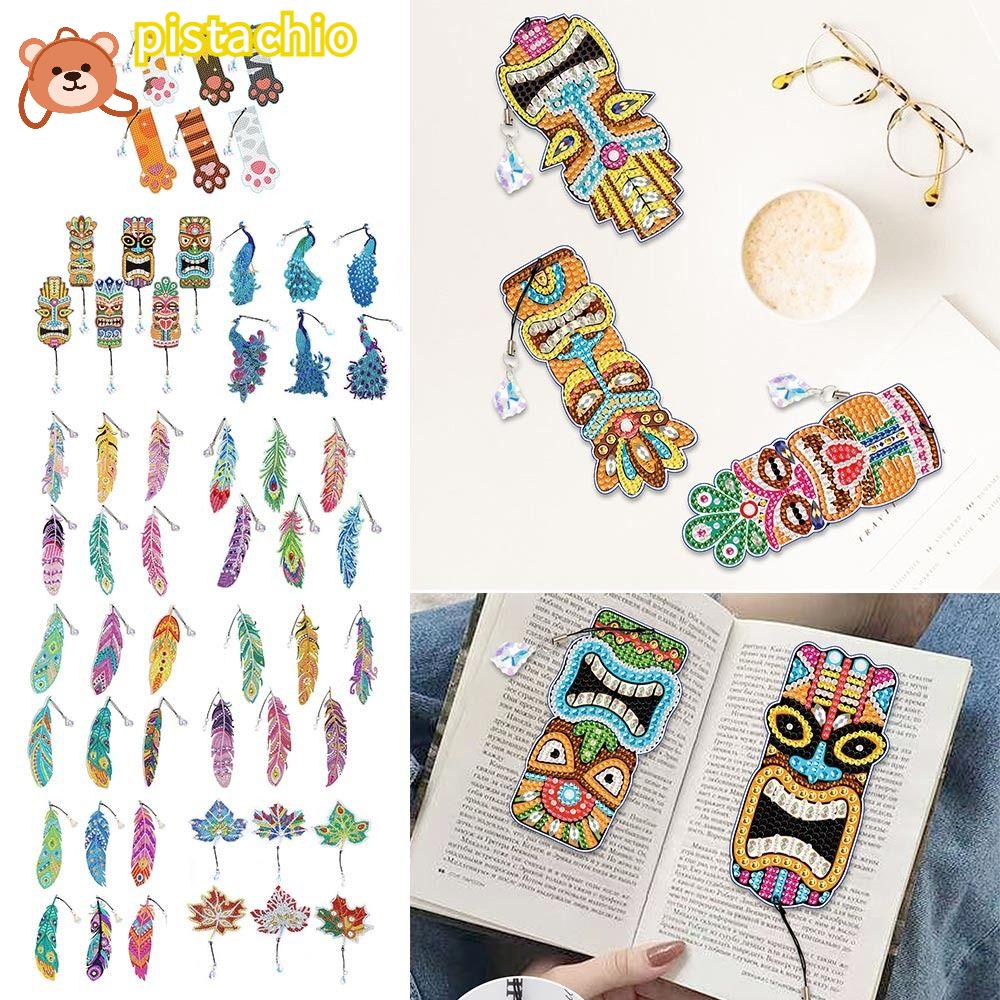 PISTA Set 6 Thẻ Đánh Dấu Trang Sách Hình Lông Vũ