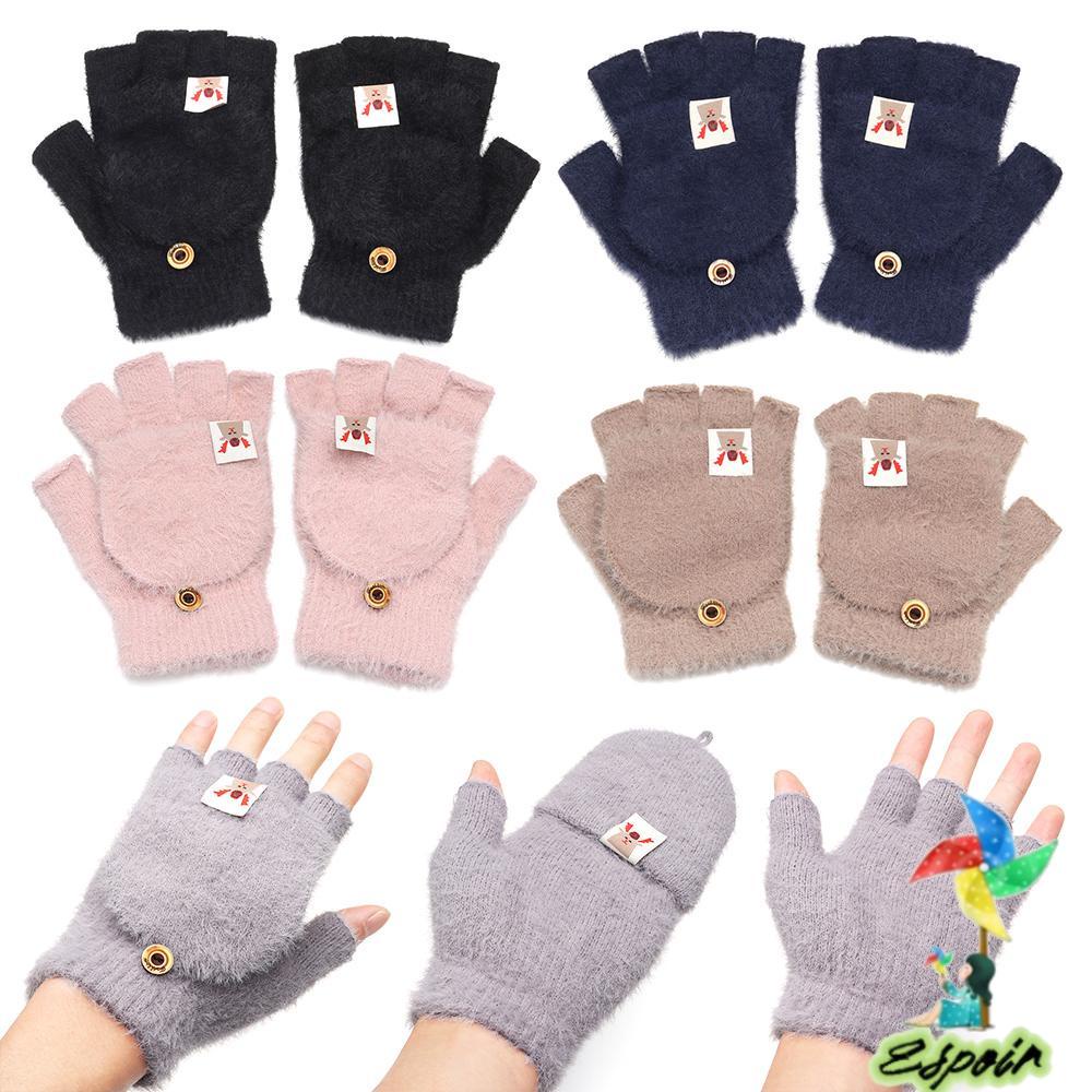 ESPO Găng Tay Lông Nhung Giữ Ấm Mùa Đông Thời Trang Dành Cho Nữ