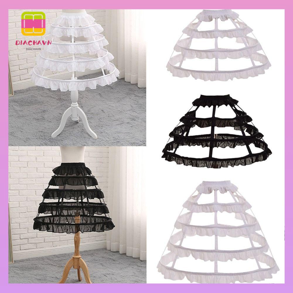 DIACHAVN Chân Váy Xương Cá 3 / 4 Hoops Hóa Trang Thời Trang Cho Nữ