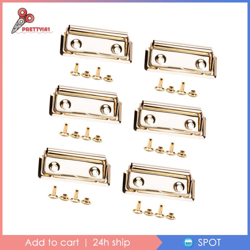 Set 6 Kẹp Cố Định Tấm Bảng Kẹp Bằng Kim Loại Chịu Tải Nặng Cho Trường Học / Văn Phòng