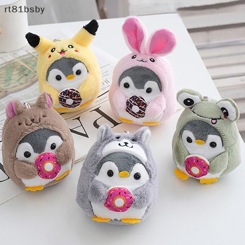 1 Móc Khóa Hình Chim Cánh Cụt Nhồi Bông Dễ Thương