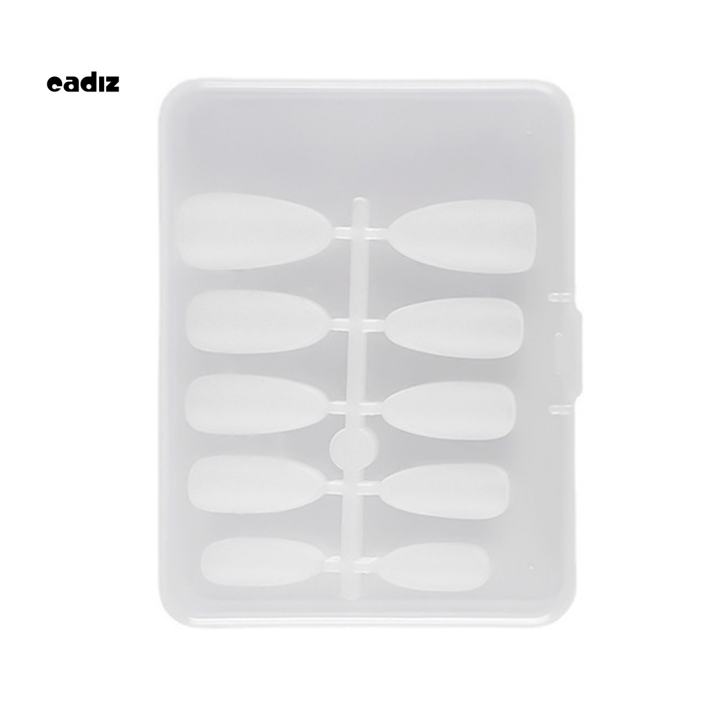 Bộ 100 Móng Tay Giả Bằng Nhựa Dẻo Trong Suốt Siêu Mỏng Không Mùi Dễ Sử Dụng