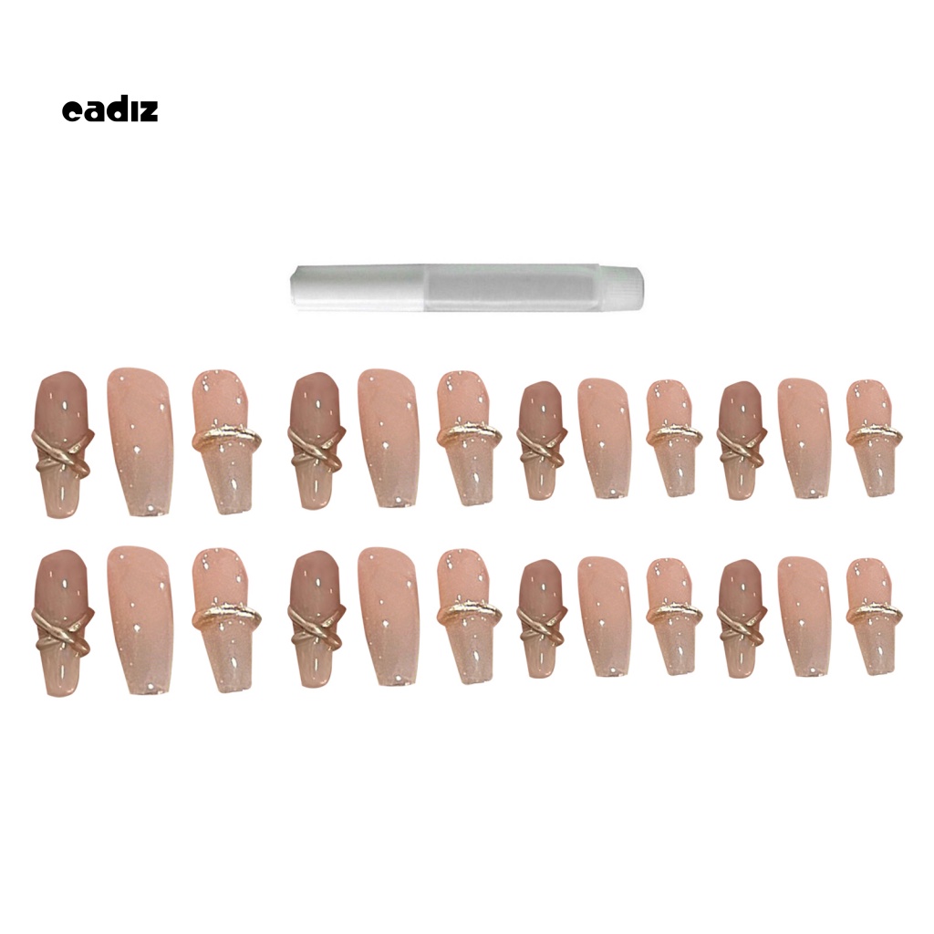 1 Bộ Móng Tay Giả Che Phủ Toàn Diện Hiệu Ứng Visual Effect Kèm Keo Dán Chuyên Dụng Cho Salon
