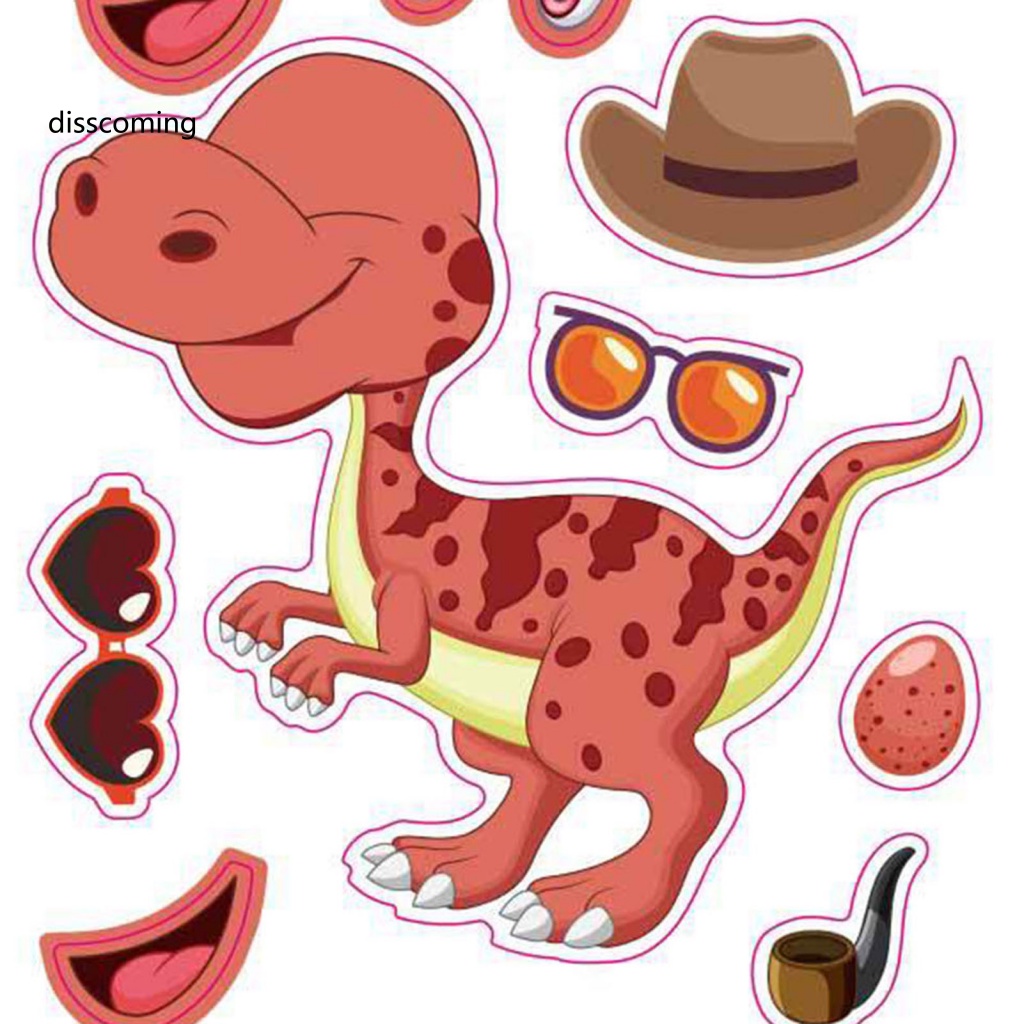 Áo Thun In Hình SL SL SL SL SL SL| Bộ 12 Miếng Dán Hình Khủng Long Diy Trang Trí Tiệc Sinh Nhật Cho Bé