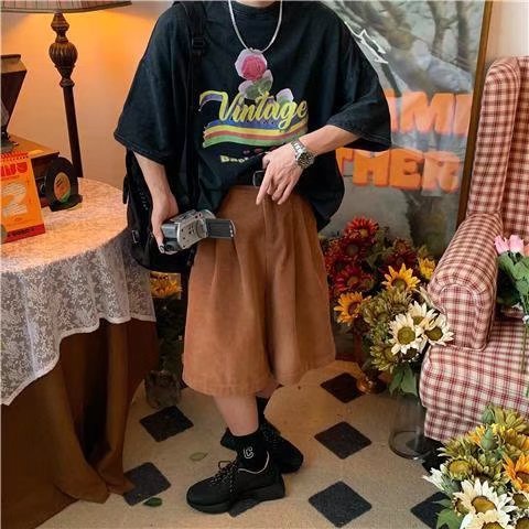 Áo nam Tay Ngắn Dáng Rộng Phong Cách Hàn Quốc Mới