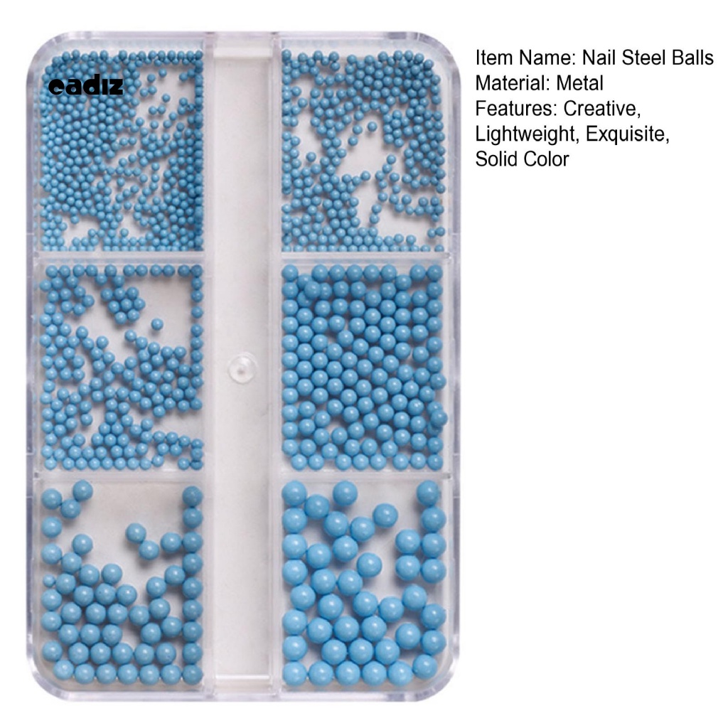 Hộp Hạt 3D Nhiều Kích Cỡ Màu Sắc Trơn Mượt Trang Trí Móng Nghệ Thuật DIY