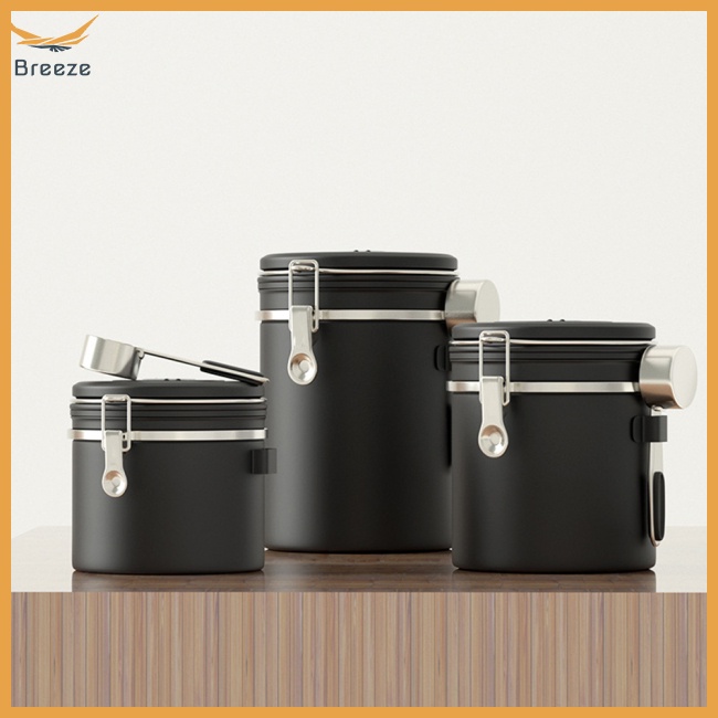 Hộp Đựng Cà Phê Kín Khí Với Van Một Chiều Co2 Bằng Thép Không Gỉ Kèm Thước Đo