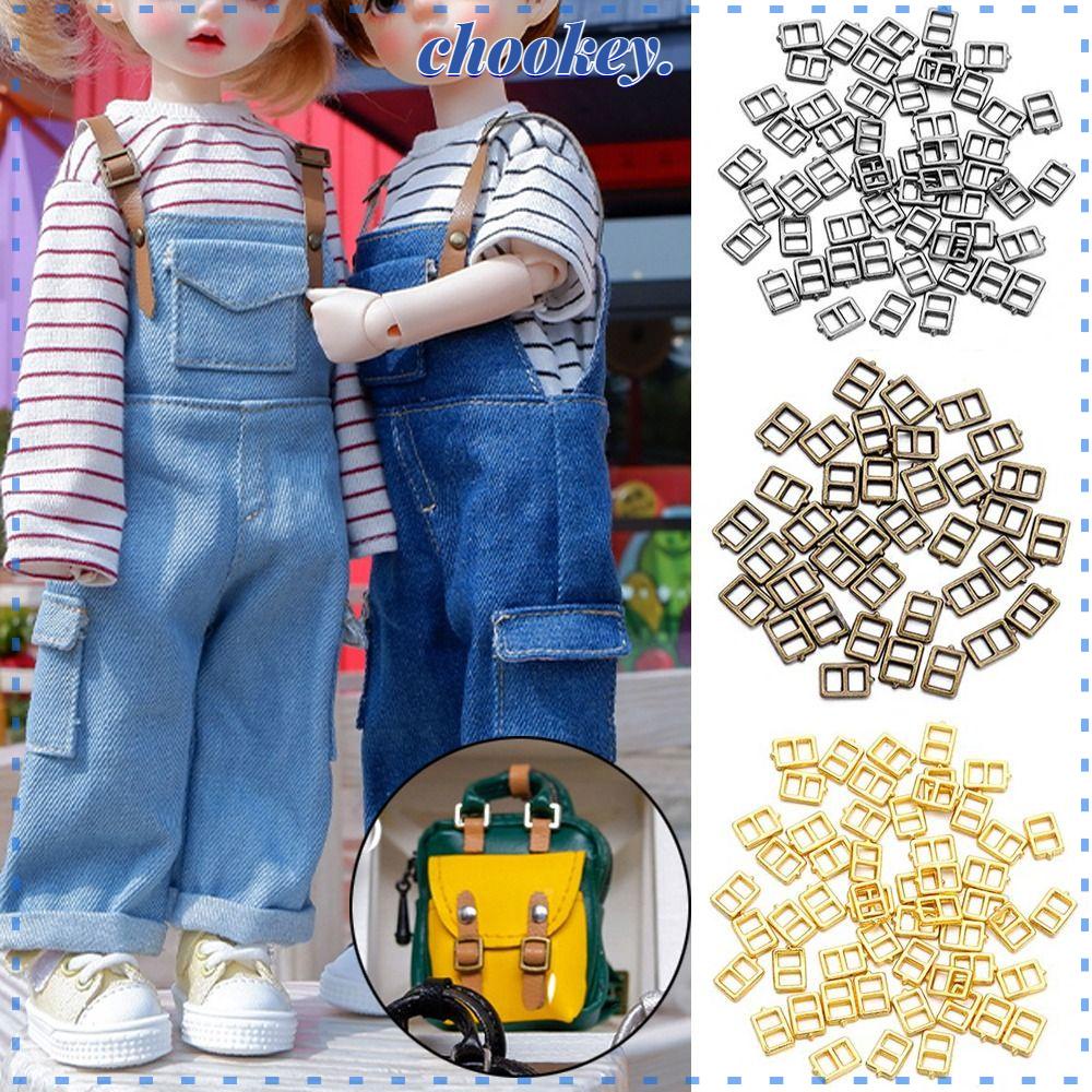 CHOOKEY Set 100 Khóa 4 Màu Mini 2mm Cho Búp Bê