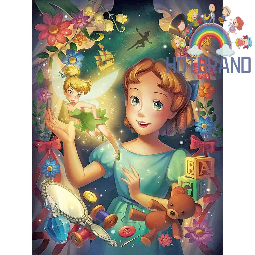 Tranh Đính Đá Kim Cương Toàn Bộ 5D DIY Hình Vẽ Tinker Bell
