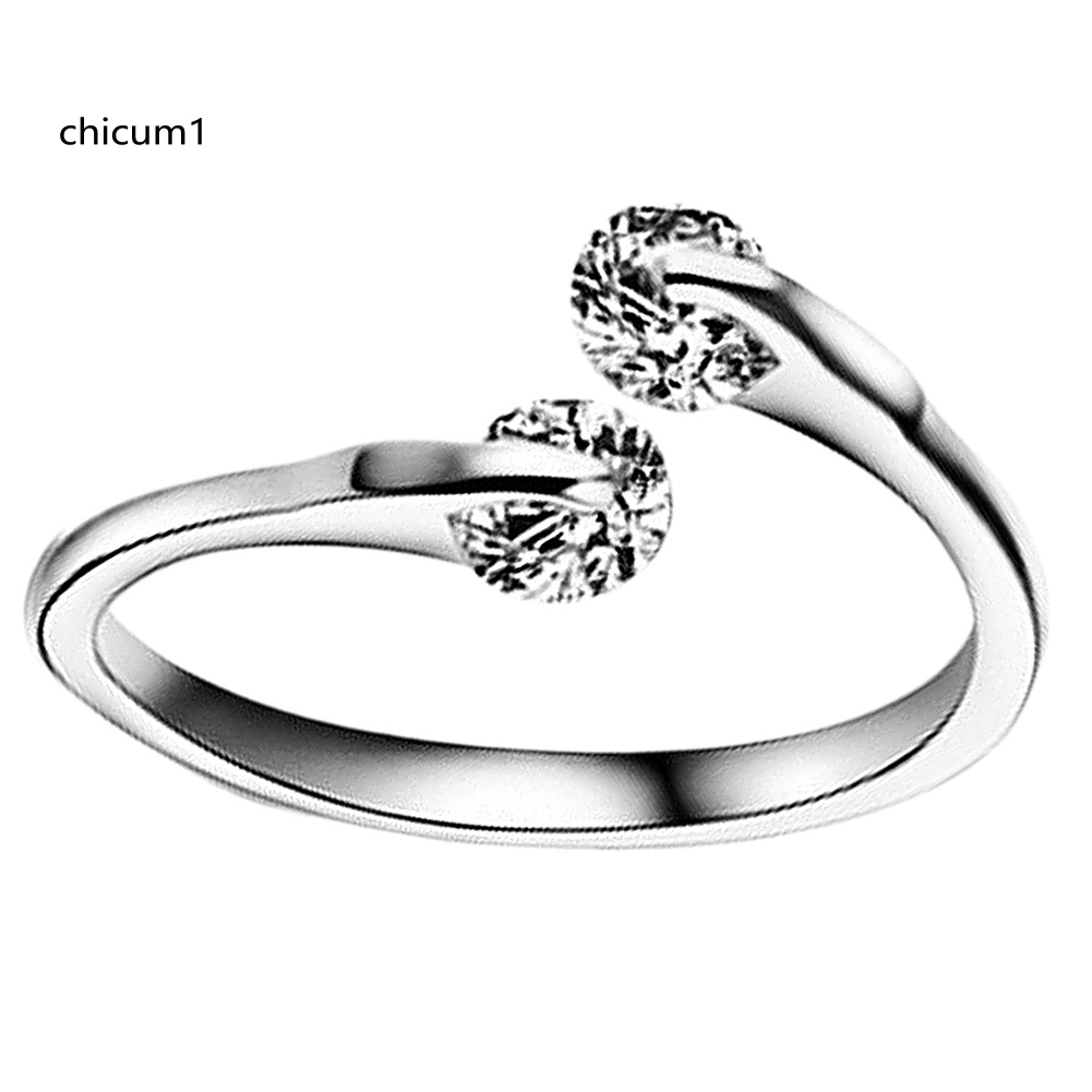 Nhẫn Hở Đính Đá Zircon Thời Trang Dự Tiệc Cho Nữ