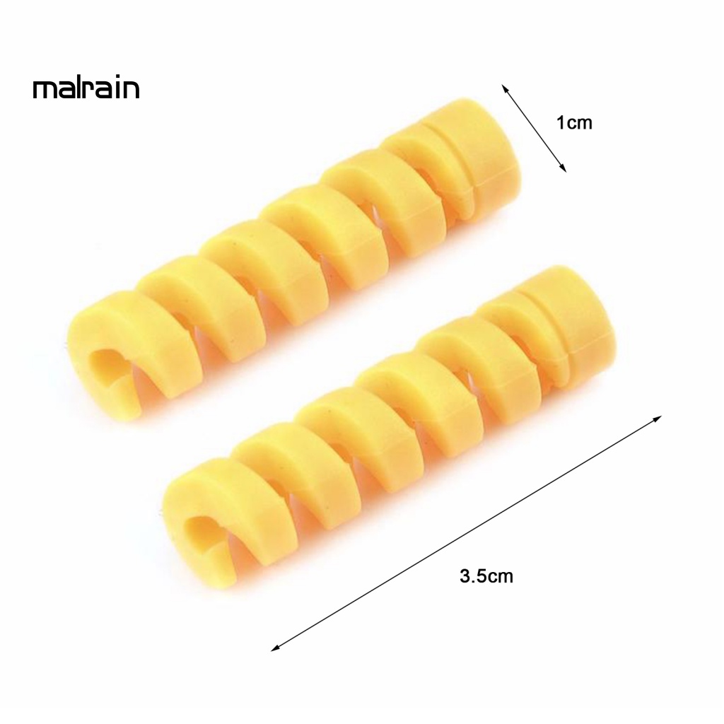 1 Cặp Dây Quấn Bảo Vệ Cáp Sạc / Điện Thoại / Máy Tính / Laptop Hình Xoắn Ốc Bằng Nhựa Bền Chống Rối