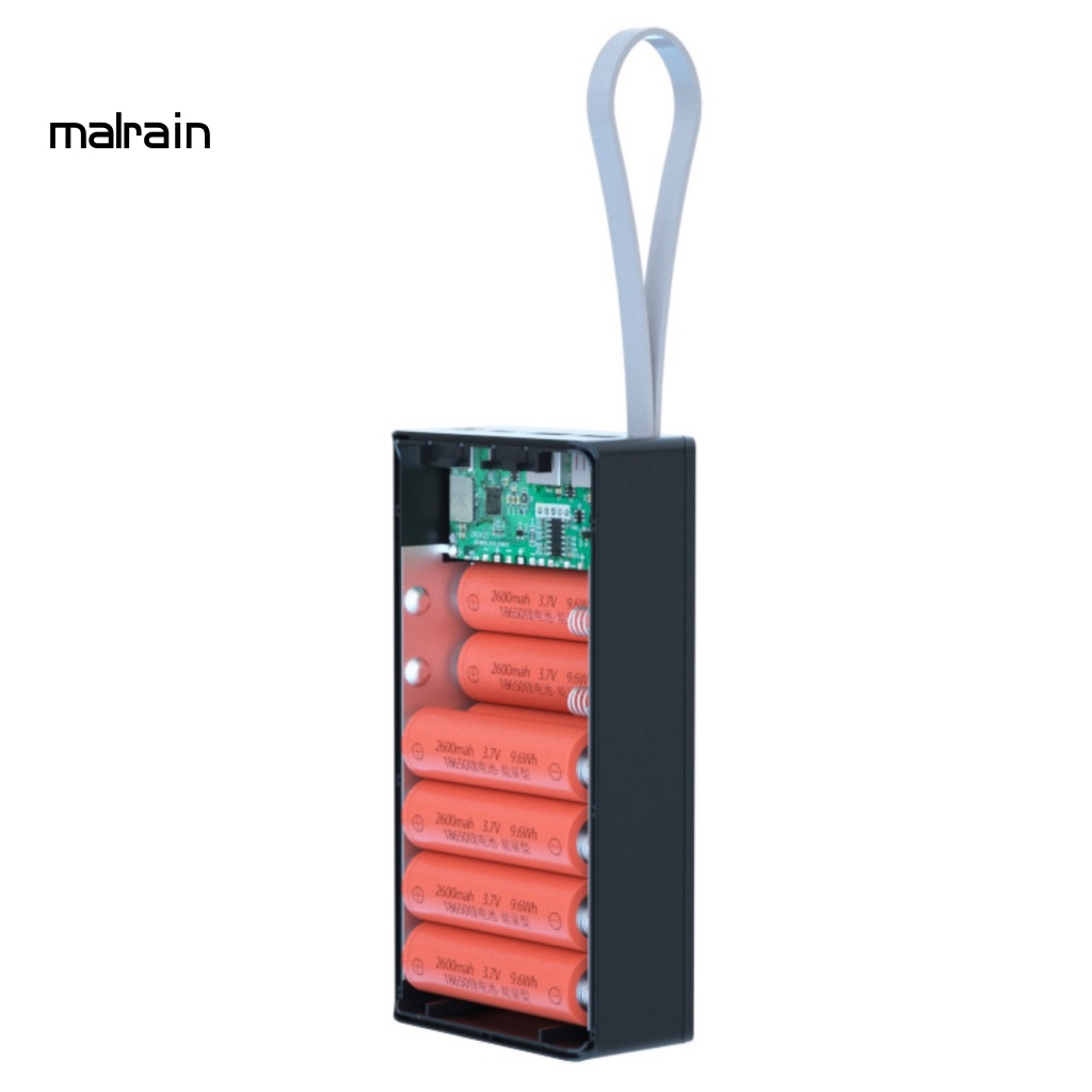 Sạc Dự Phòng Không Hàn 12x18650 QC PD C12 Có Thể Tháo Rời Cho Điện Thoại Thông Minh