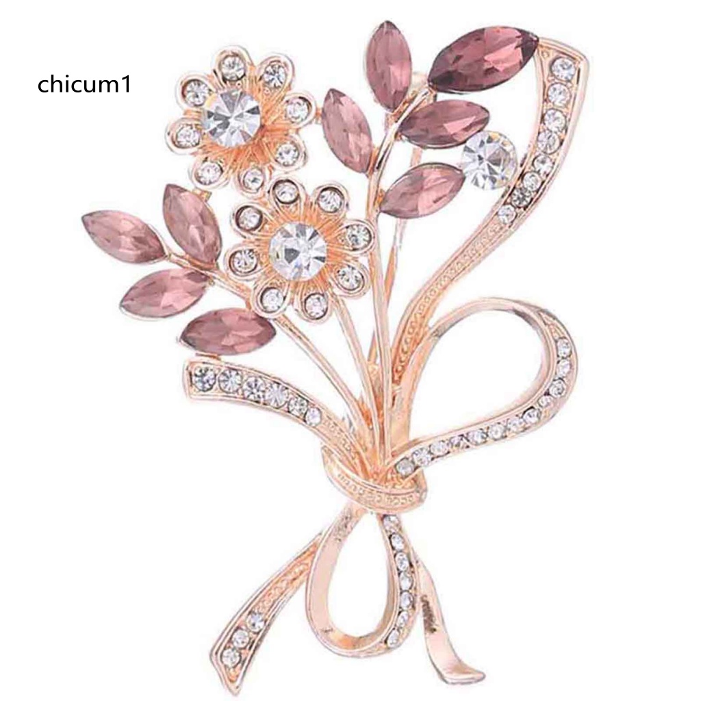 Ghim Cài Áo Hình Hoa Đính Đá Nhân Tạo Thời Trang Cho Nữ