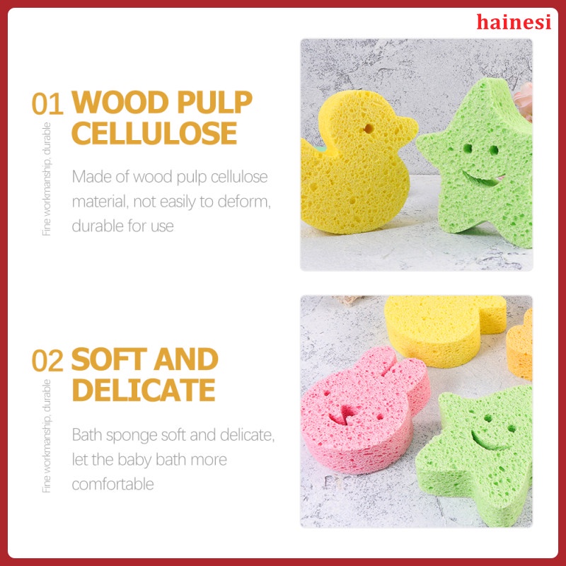 Set 3 Miếng Bọt Biển Tắm Em Bé Hình Ngôi Sao Hoạt Hình