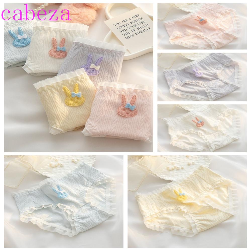 CABEZA Quần Lót Cotton Lưng Vừa Viền Ren Nâng Hông Định Hình Cho Nữ