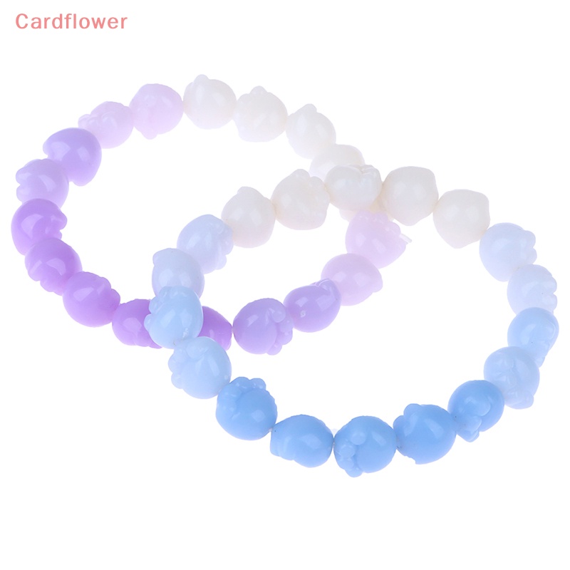 &lt; Cardflower &gt; Vòng Đeo Tay Chuỗi Hạt Màu Gradient Mềm Mại Và Thay Đổi Màu Sắc Dành Cho Bạn Nữ Mới